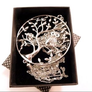 Tree of life owl pendant on 18” chain
